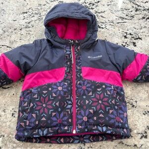 Columbia Fuchsia and Navy Toddler winter Outdoor Jacket